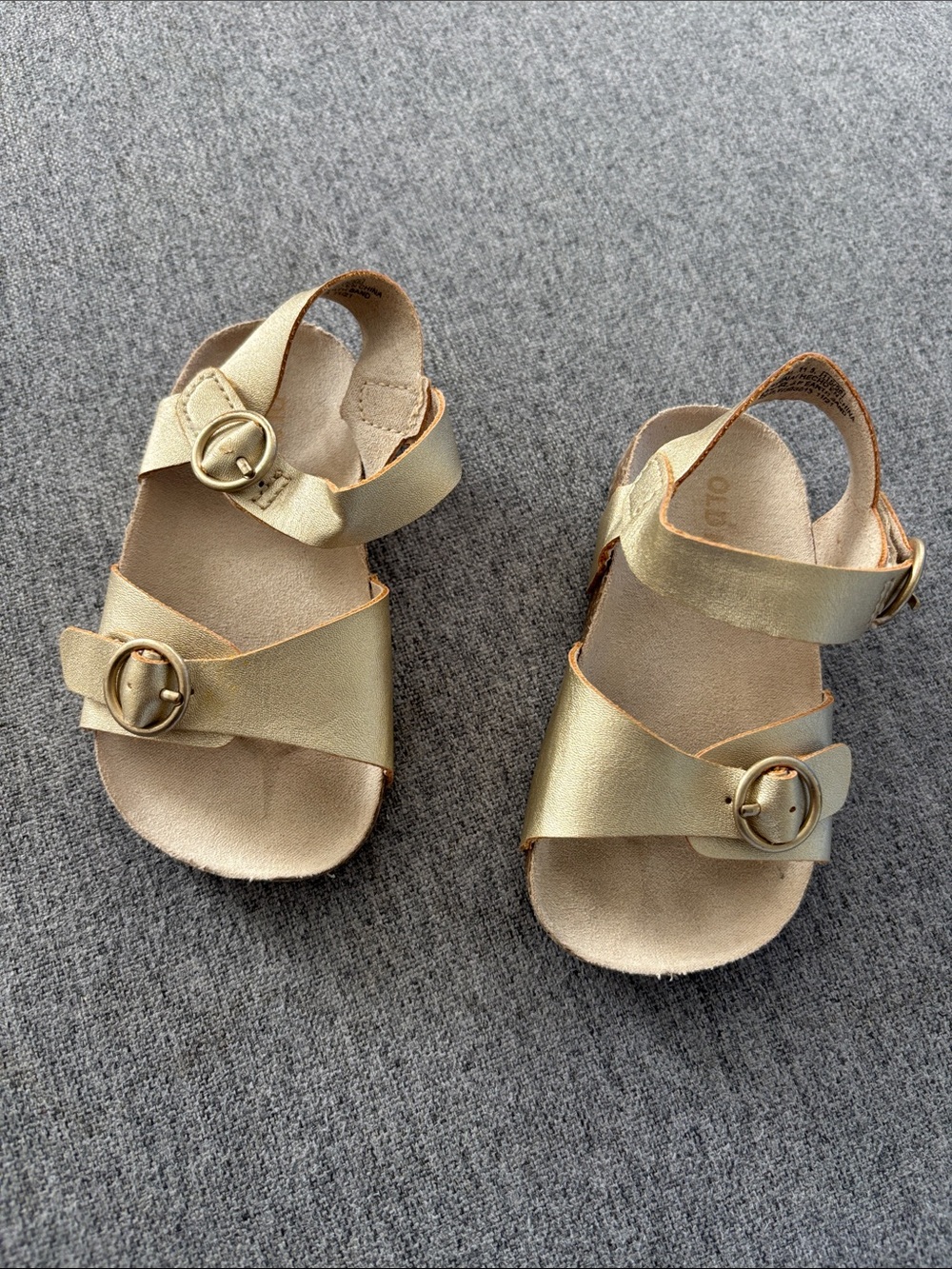 Old Navy Gold Metallic Double-Buckle Toddler Sandals
